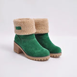 Winter Boots Women Snow Booties Ladies Mid Calf Boots Warm Platform Boot Fur Suede Woman Ankle Shoes Plus