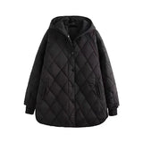 Parkas Women's Hoodies Jackets Vintage Coats Plaid Overcoat Female Solid Outwear Pockets Long Sleeves Long Coat