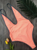 Padded Sexy Bodysuit Monokini Swimsuit 2018 Hot Sale Beachwear One Piece Swimsuit Patchwork Swimming Suits For