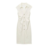 Women's 2025 Spring New Fashion Beaded Shirt Dress