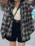 Oversized Checkered Button Down