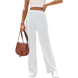 Casual Solid Color Hollow Elastic Waist