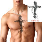 Waterproof Temporary Tattoo Sticker angry wolf mountain tatoo water transfer fake tatoo flash tatto Woman Man kid 14.8*21