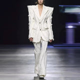 New Star Fashion Thick Shoulder Pad Tuxedos Denim Jacket