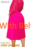 Lace Hollow Out African Dresses for Women 2023 Summer Clothes Long Pleat Dress Party White Black Elegant Robe Longue Femme-Outfit