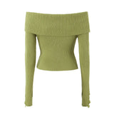 Style Big Lapel Slim Pullover Sweater In Summer-Outfit