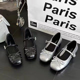 Red Explosion French Shallow Flat-Soled Single Shoes Women's New Summer Ballet Style Retro Mary Jane Women's Shoes With Skirt