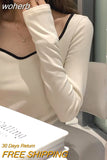 Women Slim Retro Tender Female Light Soft Popular Street Ulzzang Student Daily Long Sleeve All-match Autumn Inside Chic-Outfit