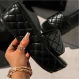 2021 Women Luxury Shoes Slipper Summer PU Leather Women's Sandal Casual Slides Outdoor Female Flip