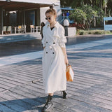 New Fashion Elegant Women Trench Coat with Belt Lady Duster Coat Windbreaker Female Outerwear Spring Autumn