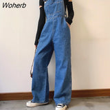 Women Baggy Simple Chic College Ladies Clothing Denim Full Length Popular Fashion Daily Cozy High Street Korean Style-Outfit