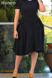 Bodycon Mini Dress African Dresses for Women 2023 Daily Elegant High Waist Bandage Sweet Bow Robe Femme African Clothes-Outfit