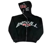 And Winter New Foam Plus Water Drill Loose Hooded Hooded Hooded Kitty Cat Print Jacket