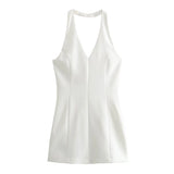 New Spring V-Collar Slim Dress 2744777-Outfit
