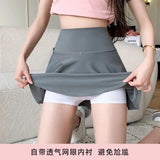 Skirts Summer Thin Women Wear Anti-Light Retling Abdominal Hip College Hips Yoga Skirt High Waist Half