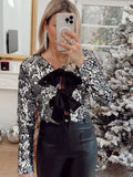 Women's Clothing 2025 Winter New Fashion Round-Necked Squint Bow Trim Short Coat