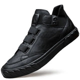 New Men's Leather Shoes Korean Trend Comfortable Loafer Men Shoes British Fashion Men High Top Sneakers New Moccasins