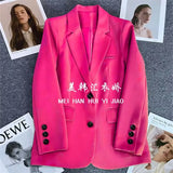 Green Suit Jacket Woman 2025 Spring And Autumn New Leisure Temperament High-End Sense Fried Street Small Suit Suit