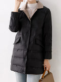 2022 New Ultra Light Women Double Sided Long Down Puffer Jacket Winter 90% White Duck Down Coat Female Parkas