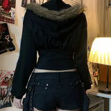 Wind Hair Stranding Zip Coat Hottie Autumn And Winter Slim Slim Irregular