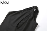 Kliou One Shoulder Sexy Cut Out Rompers Womens Jumpsuit 2021 Streetwear Solid Backless Active Wear Skinny Slim Jumpsuits