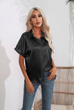 New Satin Short-sleeved Shirt Clothes