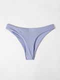 Solid Nylon Sexy Bikini Women's Swimsuit 2021 New Arrival Mid Waist Separate Swimwear Summer Brazilian Bikinis