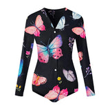 hirigin Hot Sale Women Sexy Stretchy Pajamas Long Sleeve V-Neck Pineapple Star Heart Printed Bodycon Summer Lady Jumpsuit