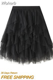 8 Color Girl Sweet Mesh Short Tulle Skirt Elastic Waist Fairy Tutu Ball Gown Mini Skirt For Spring Summer QT2179-Outfit