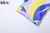 Kliou Multi-Color Printing Jumpsuits Women Fashion Spaghetti Strap Body-Shaping Hot High Waist Streetwear Female