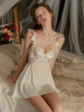 Pajamas Women's Spring And Autumn 2025 New High-End Autumn And Winter Gold Velvet With Chest Cushions In One Sling