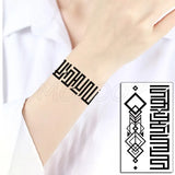 Waterproof Temporary Tattoo Stickers Chinese Character Win Every Exam Small Size Tatto Flash Tatoo Fake Tattoos for Man