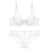 Bra Sexy Pure Desire Underwear Women's Summer Breathable French Small Agglomeration Bra Lace Panties