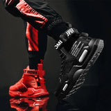 High Top Fashion Leather Sneakers Trend Hot Sale Comfortable Man Casual Shoes Outdoor Non-slip Breathable Men