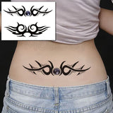 Waterproof Temporary Tattoo Sticker Totem Line Black Classical Tatoo Body Art Arm Leg Fake Tattoos Women/Men Girl 14.8*21
