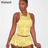 Hole Active Women Set Short Sleeve T-shirt and Shorts Set Sport Tracksuit Two Piece Set Fitness Outfit Ribbed Sweatsuit-Outfit
