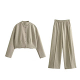 New Series Short Jacket Jacket 8086707 Pajamas Style Trousers 7957707-Outfit