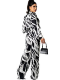 Print Long Sleeve Elegant High Waist