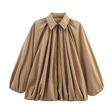 Women's Clothing 2025 Autumn Collar Long Sleeves Canopy Jacket Baseball Uniform Coat Women
