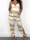 Elegant Fashion Lady Women Holiday Playsuit Romper Long Trousers Loose Jumpsuit Summer Beach Sleeveless V Neck Sexy