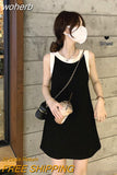 Dresses Women Summer Loose Waist Patchwork Casual for Ladies Hot Sale Korean Style Temperament New Arrival Vestidos-Outfit