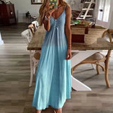 Women Casual Loose Strap Dress Beach Summer Sexy Boho Bow Maxi Dress Plus Sizes Big Large Dresses Robe Dress For