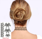 Temporary Tattoo Stickers Sexy Rose Heart-shaped Wreath Fake Tatto Waterproof Tatoo Back Leg Arm Belly Big Size for Women