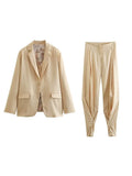 2023 Women Spring Pant Suits 2-Pieces Sets Fashion Vests Blazers Coats and Trousers Female Street Two Suit Clothing-Outfit