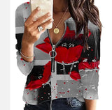 Women's V Neck T Shirts Long Sleeve Zipper Loose Fit 2022 Spring Autumn New Street Hipster Tops Casual Lady Clothes