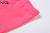 Kliou autumn new women hooded zipper pocket long sleeve tops sporty leggings matching set workout bodycon casual stretchy