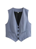 Color Y2K2025 Summer Leisure Repair Vest Sleeveless Vest Short Blouse Women