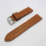 18mm 20mm 22mm 24mm Light Brown Vintage Watch Band Strap PU Leather Watchband Stainless Steel Buckle Clasp Watch