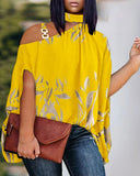 Plus-Size Women's Wear 2023 Summer New Fashion Off-Shoulder Casual Printed T-Shirt-Outfit