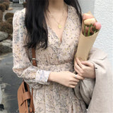 2021 Spring Women Autumn Fall New Arrivals Design Elegant Retro Vintage Korean Style Retro Vintage Long Chic Korea